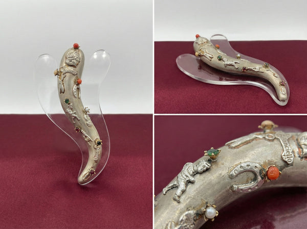 Corno con rifiniture Particolari - Collezione O'Bilanciello