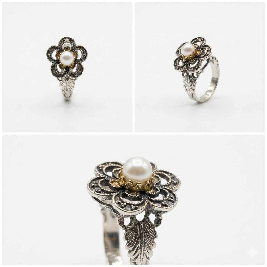 Anello Toppa in Argento 925 e Bronzo - Collezione Regina Sofia