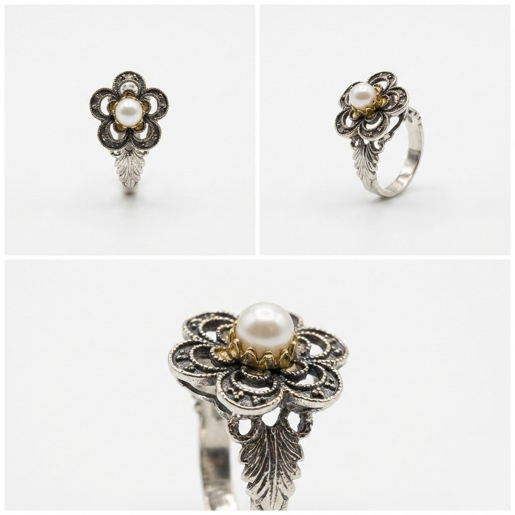 Anello Toppa in Argento 925 e Bronzo - Collezione Regina Sofia