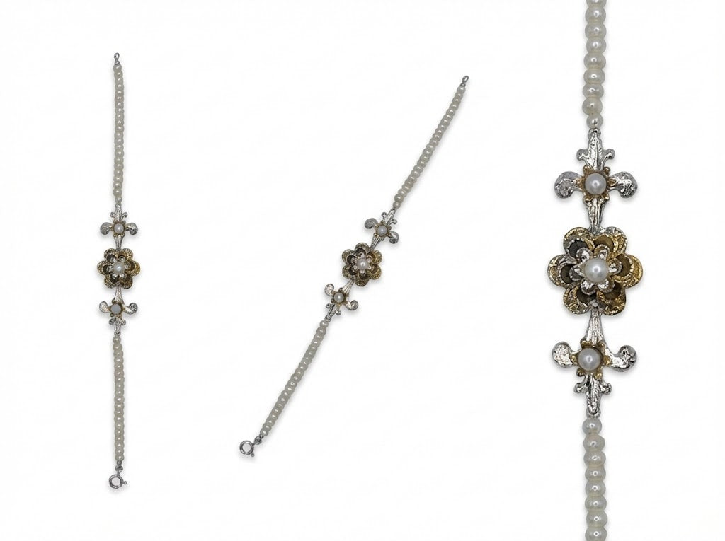 Bracciale Toppa in Argento 925 e Bronzo - Collezione Regina Sofia
