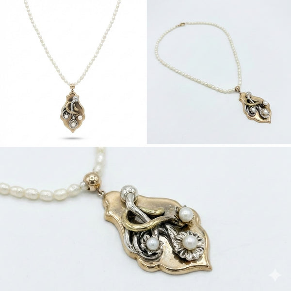 Collana Liberty in Argento 925 e Bronzo - Collezione Regina Sofia