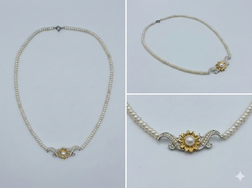 Collana Margherita in Argento 925 e Bronzo - Collezione Regina Sofia