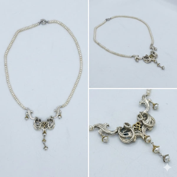 Collana Tromba in Argento 925 e Bronzo - Collezione Regina Sofia