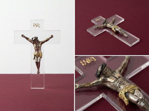 Croce con rifiniture in oro - Collezione O' Bilanciello