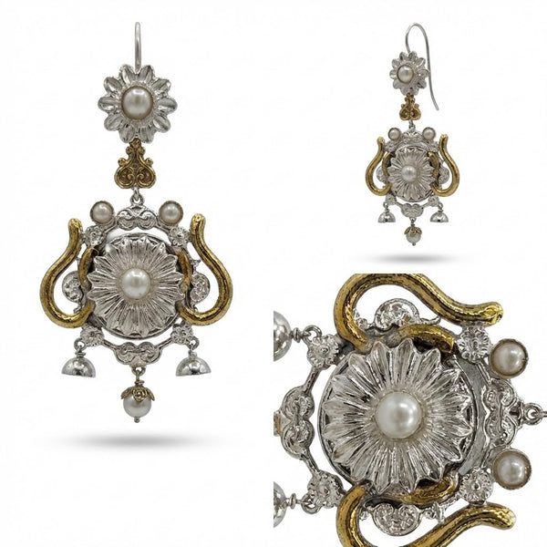 Orecchini Capri in Argento 925 e Bronzo - Collezione Regina Sofia