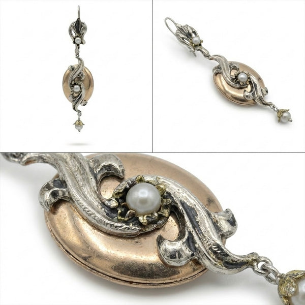 Orecchini Ovale in Argento 925 e Bronzo - Collezione Regina Sofia