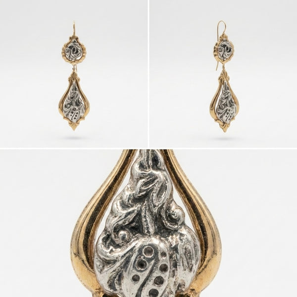 Orecchini Vitiello Medio in Argento 925 e Bronzo - Collezione Regina Sofia