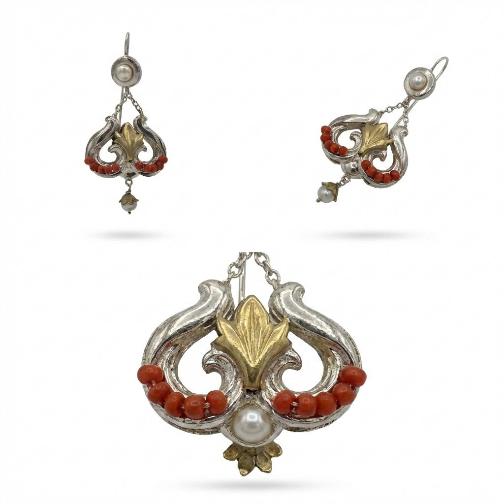 Orecchini Cestino in Argento 925 e Bronzo - Collezione Regina Sofia