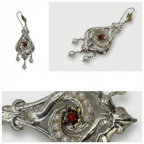 Orecchini Vortice in Argento 925 e Bronzo - Collezione Regina Sofia