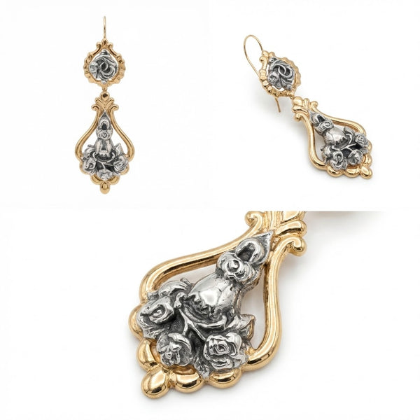 Orecchini Mano Grande in Argento 925 e Bronzo - Collezione Regina Sofia